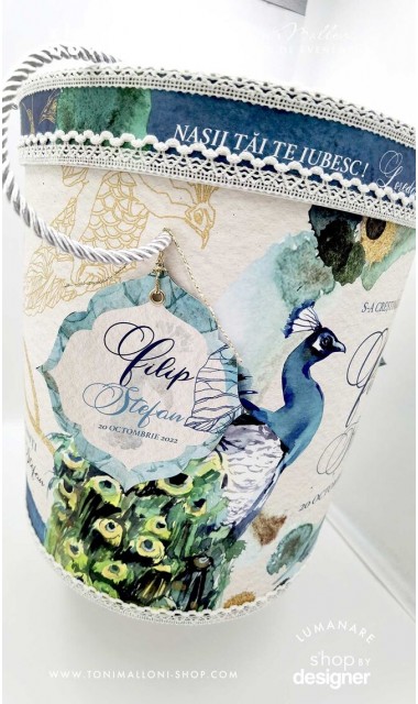 Trusou botez cu pauni pentru baieti Royal Peacock  3